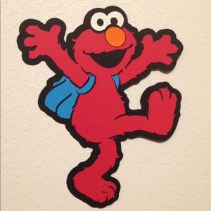 ELMO Paper Cricut Cutout Kids Room Wall Decoration